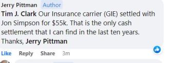 jerry pittman insurance settlement