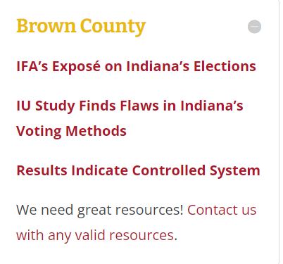 election You counti ndiana browncounty
