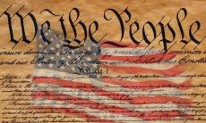 we the people declaration and flag