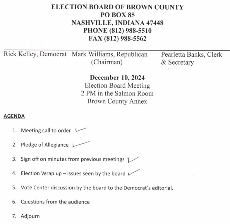 Election Board Dec 10 2024